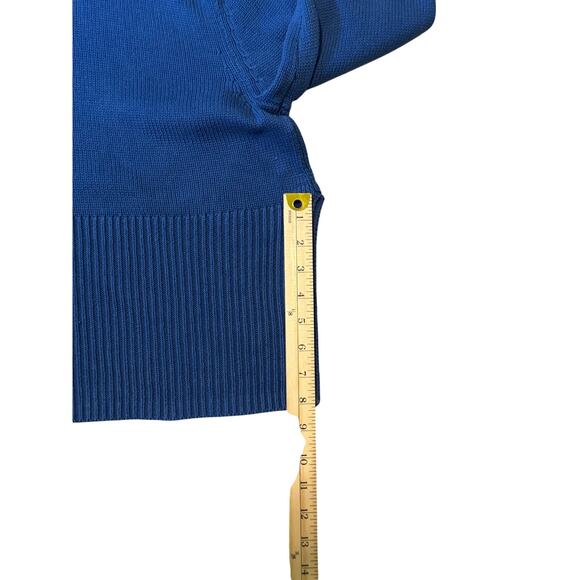 GAP 24/7 Split-Hem Oversized Turtleneck Sweater Blue Women's Size S - Picture 10 of 10